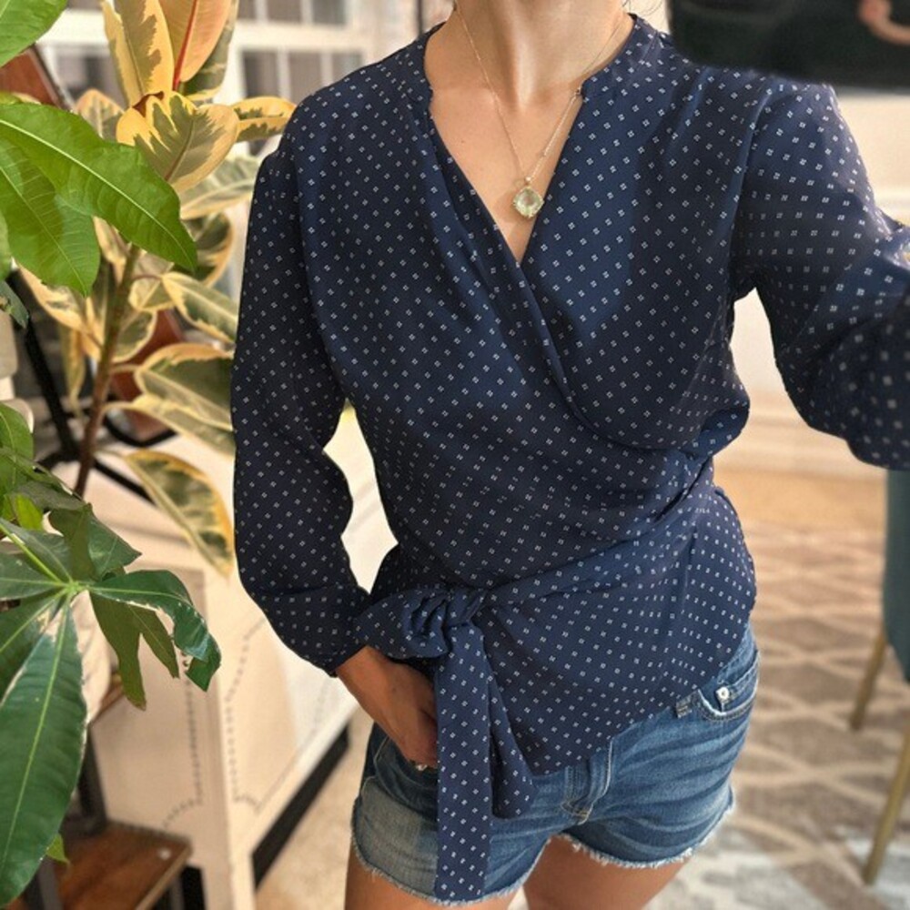 J. Crew foulard wrap top